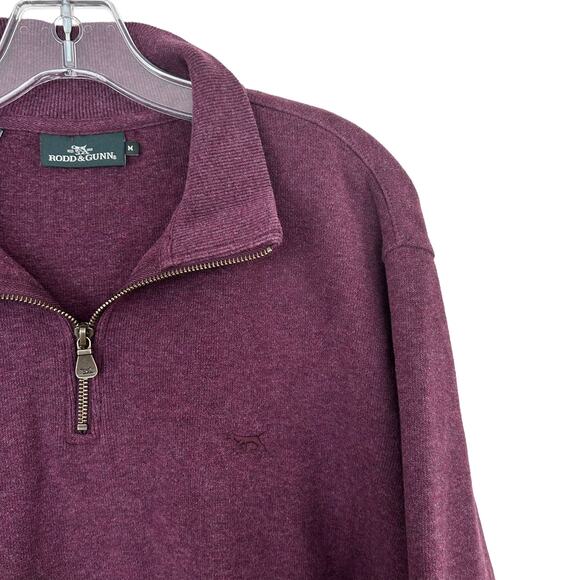 Rodd & Gunn Maroon Quarter Zip Sweater Sz M - Picture 3 of 6